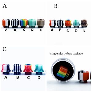 Colorful Rainbow Mushrooms Resin 810 Thread Resin Drip Tip Wide Bore Mouthpiece For TFV8 Big Baby GOON 528 RDA TF12 Prince Tank Atomizer