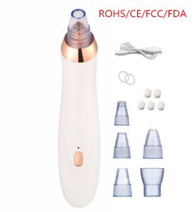 USB Rechargable Vacuum Pore Cleaner Microdermabrasion Blackhead Acne Scar Avlägsnande Exfoliating Cleansing Personal Care Appliances