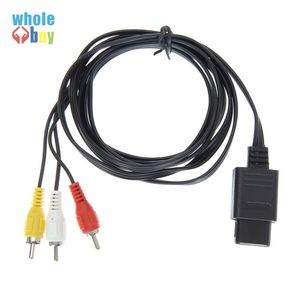 1.8 m 6FT AV TV RCA Video Kordon Kablo Için Oyun küp / SNES için GameCube / Nintendo N64 için 64 Oyun Kablosu 100 adet / grup