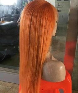 البرازيلي الإنسان العذراء الشعر الباروكات الطبيعية مستقيم المنتج الأحمر الوردي شقراء 99J اللون 150٪ الخلايا الدانتيل الجبهة