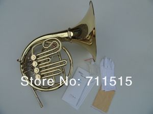 Brand New Arrival Single 4 Valves French Horn BB / A Klucze Mosiądz Instrument wiatrowy z ustnikiem i obudową nylonową