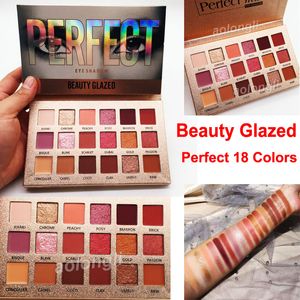 Original skönhet glaserad ögonskugga Palette Perfekt 18 Färger Makeup Eyeshadow Ultra Shimmer Mycket pigmenterad ögonskugga Naken Pro Eyes Cosmetic