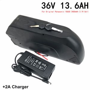36V13.6Ah electric bicycle lithium battery using the original 18650 3400mAh battery, for 350W 500W 850W motor,