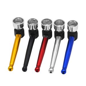 Toptan Perakende 12 PCS Çıkarılabilir Metal Borular Kase sigara içme boruları ucuz portatif sigara tutucu bitki bubbler duman aksesuarları ücretsiz sh