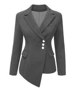 2018 neue Frühling Sommer Asymmetrie langarm frauen jacke business büro arbeit tragen blazer mode Elegante taste blazer