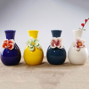 Keramiska vita glasrottor blommor Vase Designs Heminredning Hantverk Rumsdekoration Keramisk trädgårds Ornyn Porslin Staty