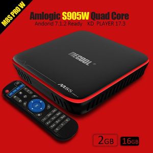 Wholesale android box m8s resale online - MECOOL M8S PRO TV Boxes Amlogic S905W Quad Core GB GB Smart TV BOX Android Support STBemu Stalker K Wifi