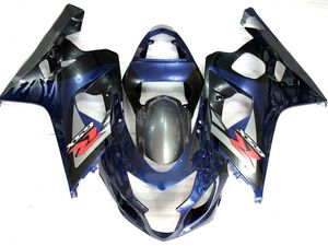 Kit de alta qualidade para Suzuki GSXR600 GSXR750 04 05 K4 Aftermarket GSX-R600 / 750 2004 2005 Blue Black Fairings Set RR11