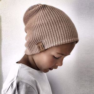 Kids Girl Boy Winter Hat Baby Soft Warm Beanie Cap Crochet Elasticity Knit Hats Children Casual Ear Warmer Cap