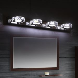 Duvar Lambaları AC85-265V Banyo 3 W / 6 W / 9 W / 12 W Lüks Moda LED K9 Kristal Ayna Işıkları Yatak Odası Paslanmaz Çelik Aydınlatma
