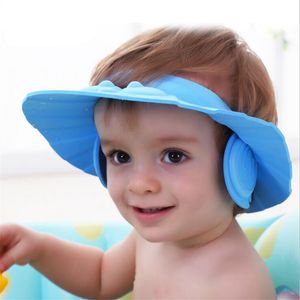 Toptan-EES ayarlanabilir uygun bebek çocuk çocuk kulak şampuan banyo duş şapka şapka yıkama saçı ön koruyucu