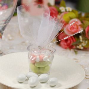 Prezenty imprezowe mini przezroczyste kubki pudełka na cukierki posiadacze przysługę baby shower weselne pomysły na przyjęcie urodzinowe