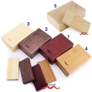 10PCS 1GB 2G 4GIGA 8GB 16GB Wood Memory Flash USB Drives 2.0 True Storage Wooden Pendrives Sticks + Case Suit for Customize Logo on Sale