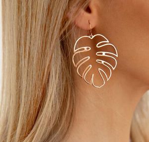 Hollow Monstera Leaf Dangle Earrings Women Ethnic Pineapple Brincos Statement Holiday Jewelry Gifts Lovely Flamingos earring