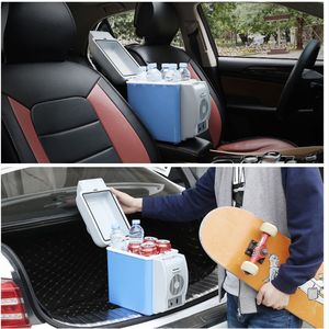 2018GBT - 3008 7.5L Mini Geladeira para Carro Multifuncional Casa Viagem Geladeira Veicular Caixa de uso duplo Refrigerador Aquecedor Controle de temperatura