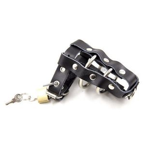 Bondage Locking Faux Leather Chastity Device For Fancy Dress Slave Constraint Male #G94