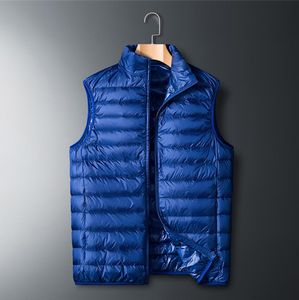 Jaqueta masculina de inverno sem mangas Colete masculino de design para baixo Casacos grossos quentes masculinos Coletes de trabalho Gilet Homme