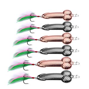 Wholesale sinker bait for sale - Group buy Spoon Fishing Lures VIB Metal Jig Bait Casting Sinker Spoons Spinners with Feather Hooks for Trout Bass Spinner Baits
