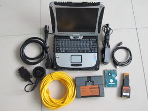 BMW Diyagnostik Sistemi için LIPOM A2 Tarayıcı Aracı Dizüstü Bilgisayar CF19 Dokunmatik Ekran Toughbook 4G HDD 1 TB Tam Set Kullanıma Hazır