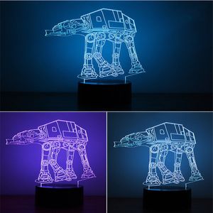 3D tragende Soldaten Hund Geschenk LED Nacht 7 Farbwechsel Touch Tisch Schreibtisch Licht #R45