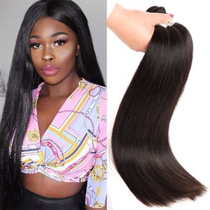 Cabelo humano peruano 3 peças/lote 30-40 polegadas Remy Virgin Hair Weaves Straight Natural Color Hiair Products Double Tramas