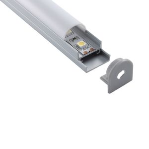 100 x 2M Zestawy / partia półkola pokrywa LED kanał aluminiowy Lune aluminiowy profil obudowy LED do wgłębienia ściany lub oświetlenie sufitowe