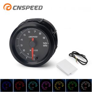 CNSPEED 2" 52mm 7 Colors changeful Backligh Tachometer Gauge High Speed Stepper Motor With Sensor Car Meter