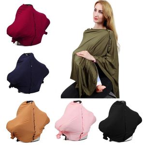 Baby Nursing Cover Multifunktionell mjuk stretch gravid ammande spädbarnsbilstolsvagn Cover Bital Button Scarf Factory Sale