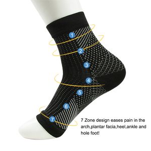 Comfort Foot Anti Fatigue Compression Socks Sleeve Elastiska Mäns Sock Kvinnor Lossa Swell Ankel Sokken