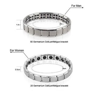 2018 new Titanium Energy Magnetic Germanium Energy Bracelet health function Energy power bracelets Wrist Band women men statement jewelry