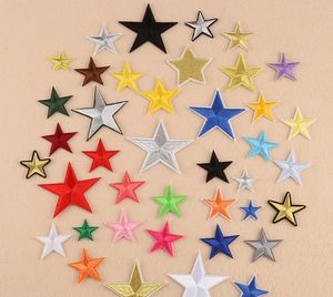 5つの尖った星の布の布の貼り付けパッチアクセサリーシューズと帽子パッチのパッチのアップリケアイロン刺繍