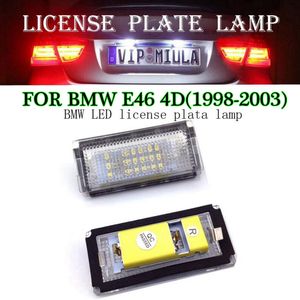 2pcs/set Error Free Car Led License Plate Led Light Lamp DC12v White 6000K For BMW E46 1998-2003