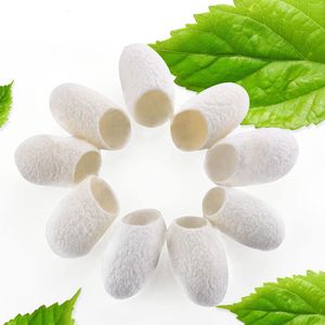 Hurtownie Natural Silk Cocoon Piłka Cleanser Anti Aging Whitening Baskode Remover Pielęgnacja skóry Silkworm 100 sztuk / partia