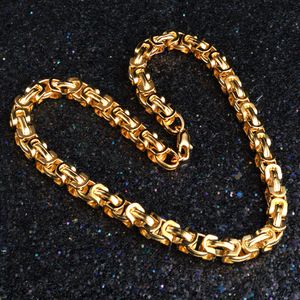 KASANIER Rock Und Hip Hop Gold Halskette 9MM Gold Farbe Mann Mode Schmuck Mann Boss Curb Halskette Neue Anhänger schmuck Geschenk
