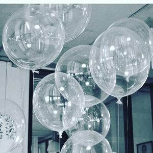 50ピースなしのウィンクルス透明なPVC風船10/18/24インチクリアバブルヘリウムグローブウェディングバースデーパーティー装飾ヘリウムバラス子供おもちゃボール