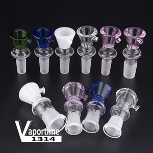 Ciotola di vetro Pettine Schermo 10mm 14mm 18mm Femmina Maschio Giunto Colore Tubo dell'acqua Olio Rig Bubbler Fumo Bong 413