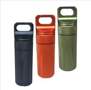 XXL Aluminum Alloy Pill Box Case Bottle Holder Container Waterproof Storage Airtight Cylinder Stash 3 color choose Size 30*100mm