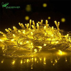 Noel 10M 100LED Lighting Wedding Fairy Christmas Lights Outdoor Twinkle Decor Tree Lights for New Year Holiday Party Navidad,T
