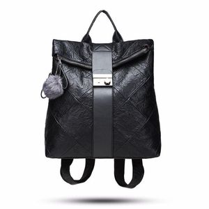 Designer-ryggsäck kvinnor handväskor mode pu läder college stil handväskor flickor skola axelväska kvinnlig resa handväskor stor kapacitet