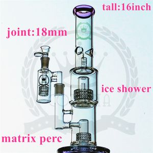 Bong Glasbongs Shisha Bong Dab Rig Corona Wasserpfeife Hammer 6 Arm Perc Percolator Bubbler Gelenk 18,8 mm Wasserpfeifen