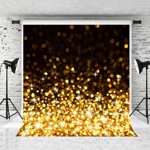 5x7ft svart gyllene glitter bakgrund för fotografering blinkande sequin foto bakgrund fest dekorationer skjuta studio prop
