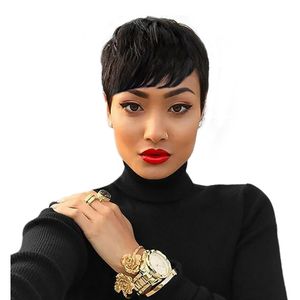 none lace wig pixie none lace Wigs Short Glueless Human hair wigs For Black Women Bob Brazilian hair