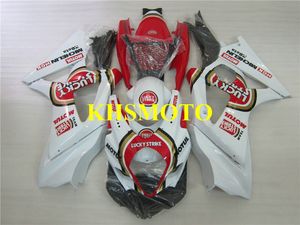 Niestandardowy zestaw do wtrysku Motocykl Motocykl Kit dla Suzuki GSXR1000 K7 07 08 GSXR 1000 2007 2008 ABS White Red Fairings Set + Gifts SX26