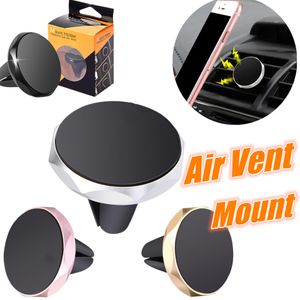 Aluminiowy Stop Car Montażu Posiadacze Telefon Magnetyczny Powietrze Wentylator Handfree Uchwyt Deska rozdzielcze dla iPhone 8 7 6S Car GPS Bezpieczna jazda