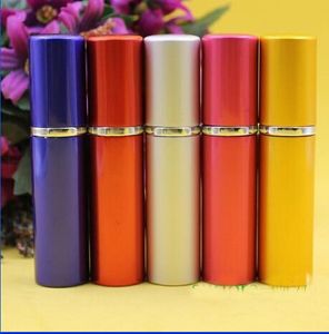 5ml Mini Spray Perfume Bottle Travel Refillable Empty Cosmetic Container Perfume Bottle Atomizer Aluminum Refillable Bottles lin2913