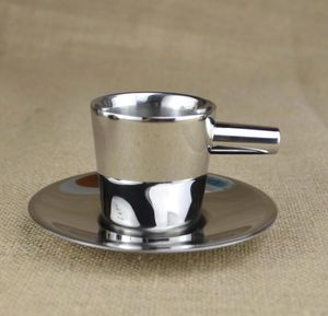 Fashion 304 stainless steel coffee cup double layer exquisite small capacity espresso coffee cup brief 65ML