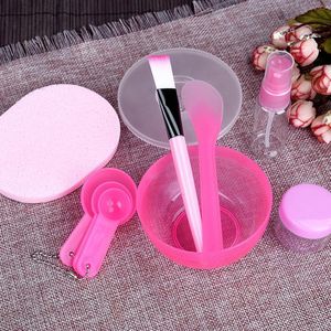 10 in 1 Women DIY Beauty Facial Mask Facemask Mixing Tool Sets Bowl Spatula Brush Gauge 20ml Spray Bottle Cleaning Mat Skin Care