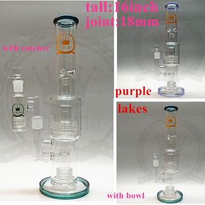 Heady Glass Bongs Hookah duschhuvud Percolator Bong Oil Rigs Kort nekt munstycke Vattenrör 14mm Joint Dab Rig Waterpipe