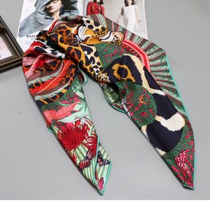 High Style 100% Twill Silk Scarf Hijab Women Head Scarves for Hair Wrapping Large Square Silk Scarfs Foulard 35 X 35 Inches S18101904
