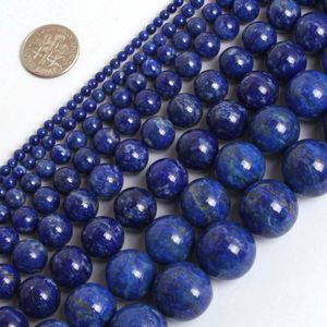 Perline di lapislazzuli blu rotonde da 8 mm perline di lapislazzuli naturali di pietra fai da te perline allentate per gioielli che fanno perline filo 15 pollici Commercio all'ingrosso!